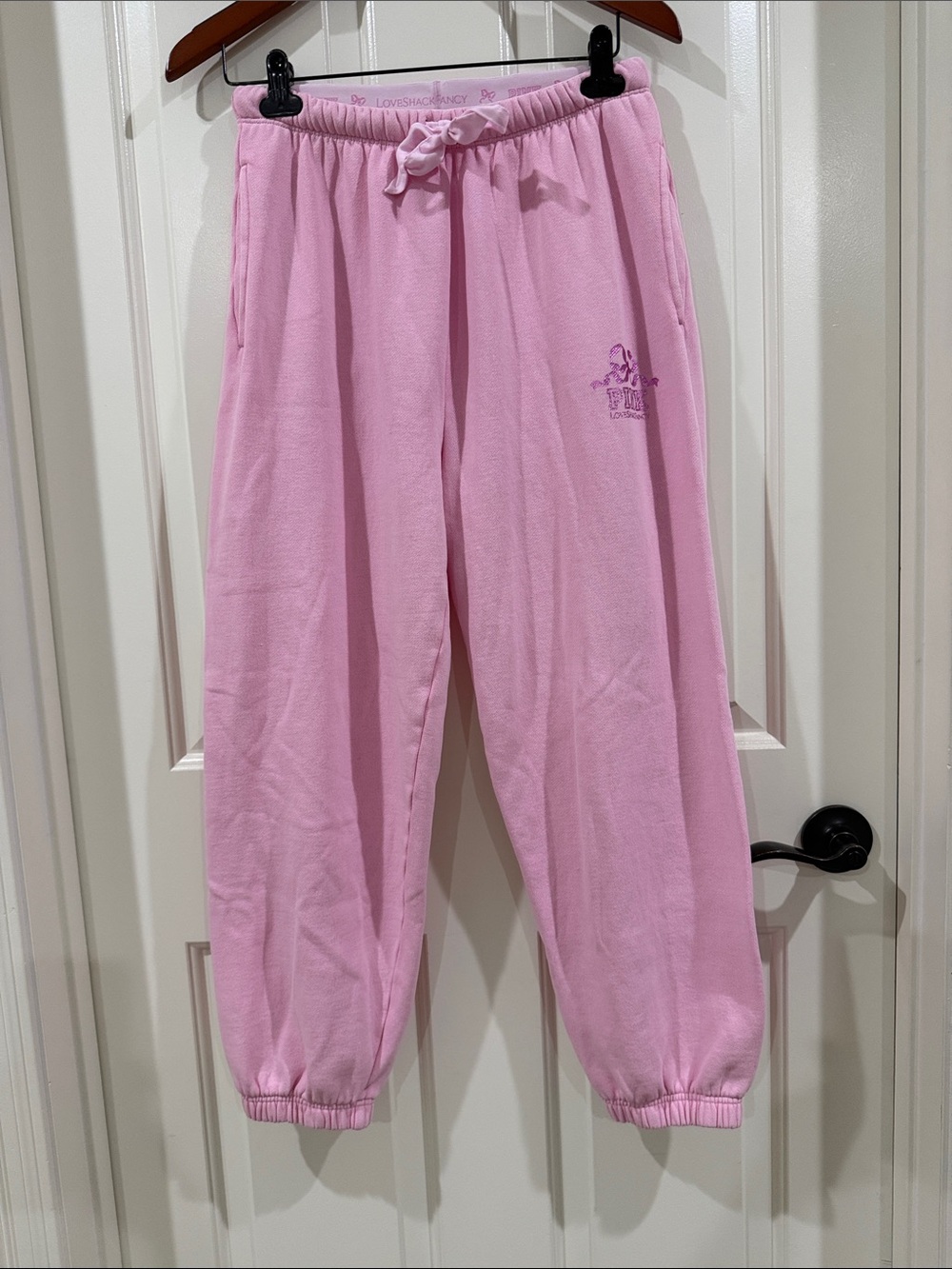PINK & LoveShackFancy Pink Cozy Jogger Sweatpants